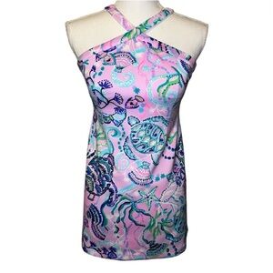Lilly Pulitzer lilac and Blue Sea Life Dress size 14